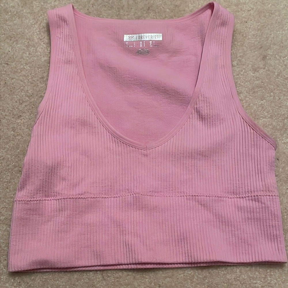 Forever 21 Small scoop neck ribbed tank top